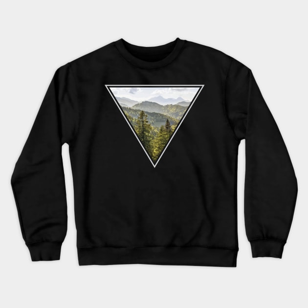 Triangle Mountain Lover Backpacker Adventure Outdoor Nature Trip Camper Design Gift Idea Crewneck Sweatshirt by c1337s